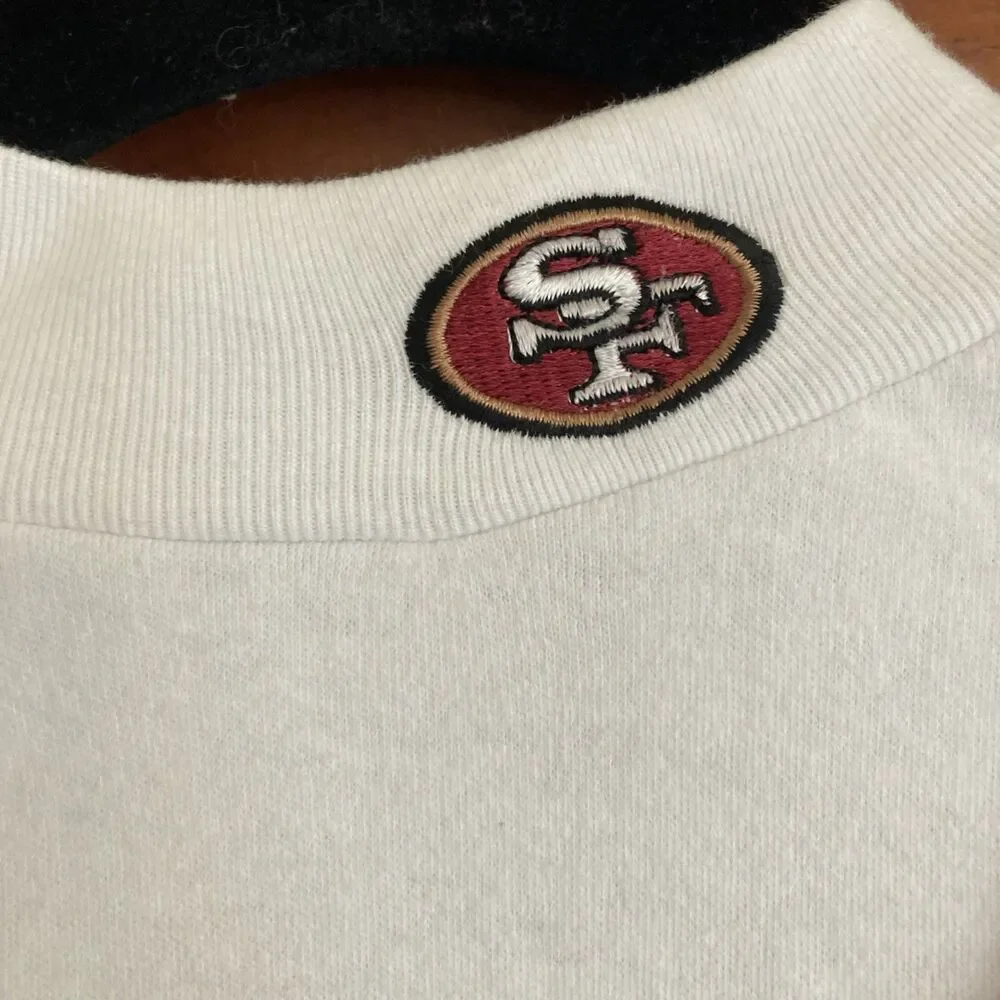 San Francisco 49ers Girls 6X Red Jumper & White Long Sleeve Shirt Football VTG